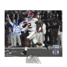 Derrick Henry 15 Heisman Autographed Alabama 8x10 Football Photo - BAS (Blue Ink)