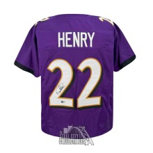 Derrick Henry Autographed Baltimore Custom Purple Football Jersey - BAS