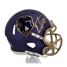 Derrick Henry Autographed Baltimore Ravens ALT Mini Football Helmet - BAS