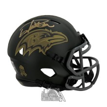 Derrick Henry Autographed Baltimore Ravens Salute To Service Mini Football Helmet - BAS
