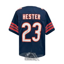 Devin Hester Autographed Chicago Custom Navy Football Jersey - JSA