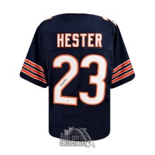 Devin Hester Autographed Chicago Custom Navy Football Jersey - BAS