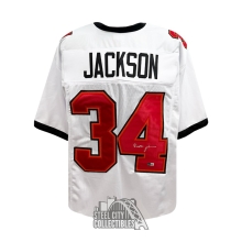 Dexter Jackson Autographed Tampa Bay Custom White Football Jersey - BAS