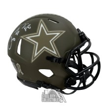 Dez Bryant Autographed Dallas Salute To Service Mini Football Helmet - BAS