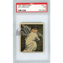 Joe DiMaggio 1951 Berk Ross Baseball Card #2-5 PSA 7