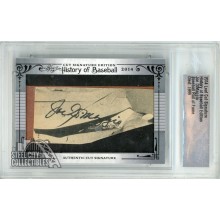 Joe DiMaggio 2014 Leaf History of Baseball Cut Signature Autograph Card