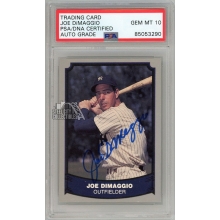 Joe DiMaggio 1988 Pacific Baseball Legends Autograph Card #100 PSA/DNA 10