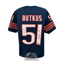 Dick Butkus Autographed Chicago Custom Navy Football Jersey - BAS (Large Numbers)