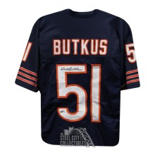 Dick Butkus Autographed Chicago Custom Navy Football Jersey - BAS