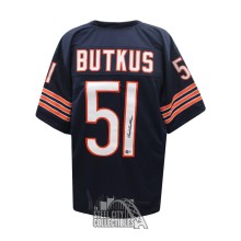 Dick Butkus Autographed Chicago Custom Navy Football Jersey - BAS (Signed 1)