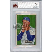 Bill Dickey 1951 Bowman Baseball Card #290 BVG 3