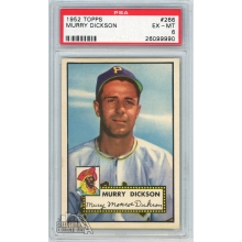 Murry Dickson 1952 Topps Baseball Card #266 PSA 6 EX-MT