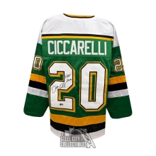 Dino Ciccarelli HOF 2010 Autographed Dallas Custom Green Hockey Jersey - BAS