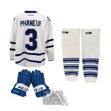Dion Phaneuf Game Used Toronto Hockey Jersey, Socks, Gloves - Maple Leaf LOA