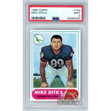 Mike Ditka 1968 Topps Football Card #162 PSA 9 Mint