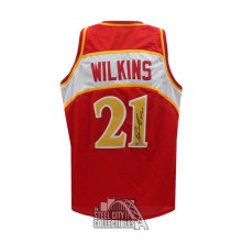 Dominique Wilkins Autographed Atlanta Custom HOF 06 Red Basketball Jersey - Tristar