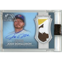 Josh Donaldson 2017 Topps Dynasty Game-Used MLB Logo Patch Autograph Card #AP-JO1 1/1