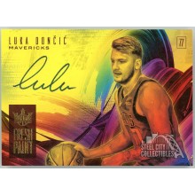 Luka Doncic 2018-19 Panini Court Kings Fresh Paint Rookie Autograph Card #FP-LDC 86/199