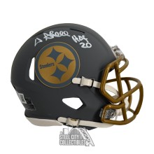 Donnie Shell HOF 20 Autographed Pittsburgh Steelers Slate Mini Football Helmet - BAS