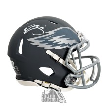Donovan McNabb Autographed Philadelphia Eagles Slate Mini Football Helmet - BAS