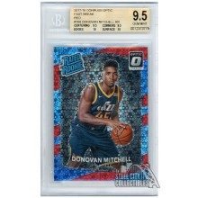 Donovan Mitchell 2017-18 Panini Optic Fast Break Red Rookie Card #188 62/85 BGS 9.5