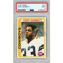 Tony Dorsett 1978 Topps Football Rookie Card #315 PSA 9