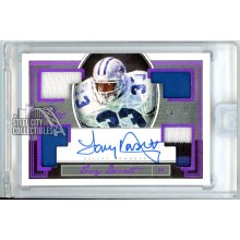 Tony Dorsett 2018 Panini One Purple Quad Patch Autograph Card #115 14/15
