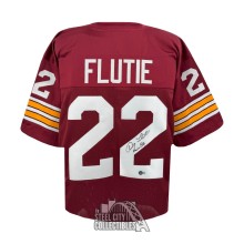 Doug Flutie Heisman 84 Autographed Boston College Custom Football Jersey - BAS (Right 2 Signed)