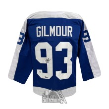 Doug Gilmour HOF 11 Autographed Toronto Custom Blue Hockey Jersey - BAS (9 Signed)