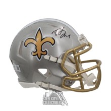 Drew Brees Autographed New Orleans Flash Mini Football Helmet - BAS (Black Ink)