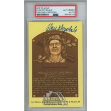 Don Drysdale Autographed HOF Plaque Card- PSA