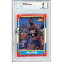 Joe Dumars 1986-87 Fleer Basketball Rookie Card #27 BGS 9