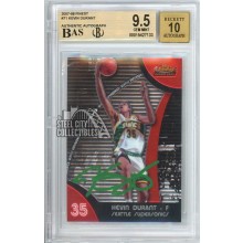 Kevin Durant 2007-08 Topps Finest Autograph Rookie Card #71 BGS 9.5 BAS 10 (Green)