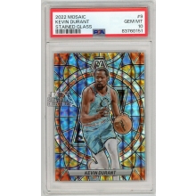 Kevin Durant 2022-23 Panini Mosaic Stained Glass Card #9 PSA 10