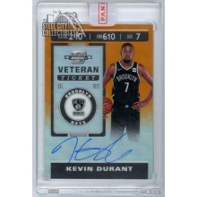 Kevin Durant 2019-20 Panini Contenders Optic Orange Prizm Auto Card 14/15