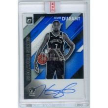 Kevin Durant 2019-20 Panini Donruss Optic Signature Blue Prizm Auto Card 14/25