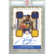 Kevin Durant 2017-18 Panini Cornerstones Quad Patch Autograph Card #C-KDT 1/15