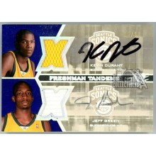 Kevin Durant & J. Green 2007-08 Upper Deck SPx Rookie Dual Patch Auto Card 10/10