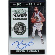 Kevin Durant 2019-20 Panini Contenders Playoff Ticket Autograph Card #VT-KDR 27/35