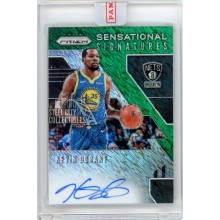 Kevin Durant 2019-20 Panini Prizm Sensational Signatures Green Shimmer Autograph Card #SS-KDR 5/15