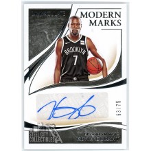 Kevin Durant 2019-20 Panini Immaculate Modern Marks Autograph Card #MM-KDR 63/75