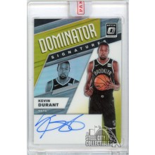 Kevin Durant 2019-20 Panini Donruss Optic Dominator Gold Autograph Card #DS-KDR 2/10
