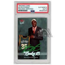 Kevin Durant 2007-08 Fleer Ultra Lucky 13 Autograph Rookie Card #232 PSA/DNA (Green)