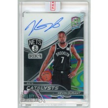 Kevin Durant 2019-20 Panini Spectra Catalysts Marble Prizm Auto #CT-KDR 3/5
