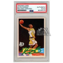 Kevin Durant 2007-08 Topps 57-58 Throwback Autograph Rookie Card #112 PSA/DNA (Green)