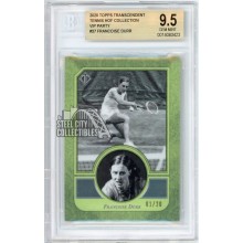 Francoise Durr 2020 Topps Transcendent Tennis VIP Green Card #27 /20 BGS 9.5