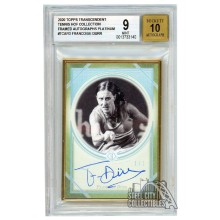 Francoise Durr 2020 Topps Transcendent Tennis Platinum Autograph Card 1/1 BGS 9 Mint