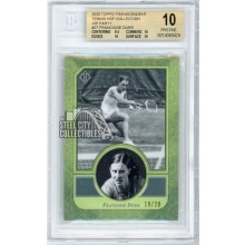 Francoise Durr 2020 Topps Transcendent Tennis VIP Green Card #27 /20 BGS 10
