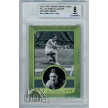 Francoise Durr 2020 Topps Transcendent Tennis VIP Green Card #27 /20 BGS 8