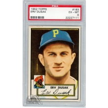 Erv Dusak 1952 Topps Baseball Card #183 PSA 6 EX-MT